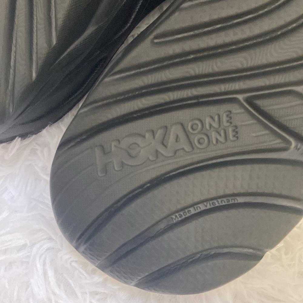 HOKA ONE ONE,MEN,DARK GREY,ORA RECOVERY SLIPPERS. SIZE- M 12 - Picture 8 of 9